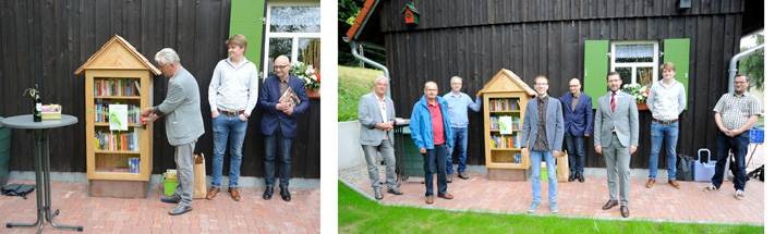 Grüne Heinersreuth weihen Bücherschrank in Altenplos ein