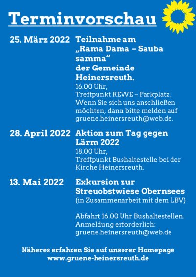 Grüne Heinersreuth/Altenplos Aktionsprogramm