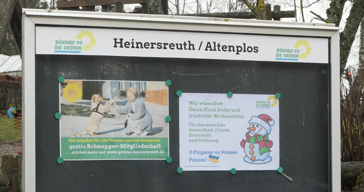 Grüne Heinersreuth/Altenplos wünschen frohe Weihnachten