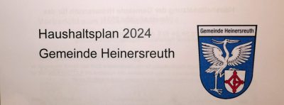 Haushaltsplan 2024 der Gemeinde Heinersreuth
